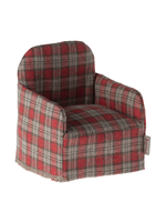 Maileg Chair, Mouse - Red Checker