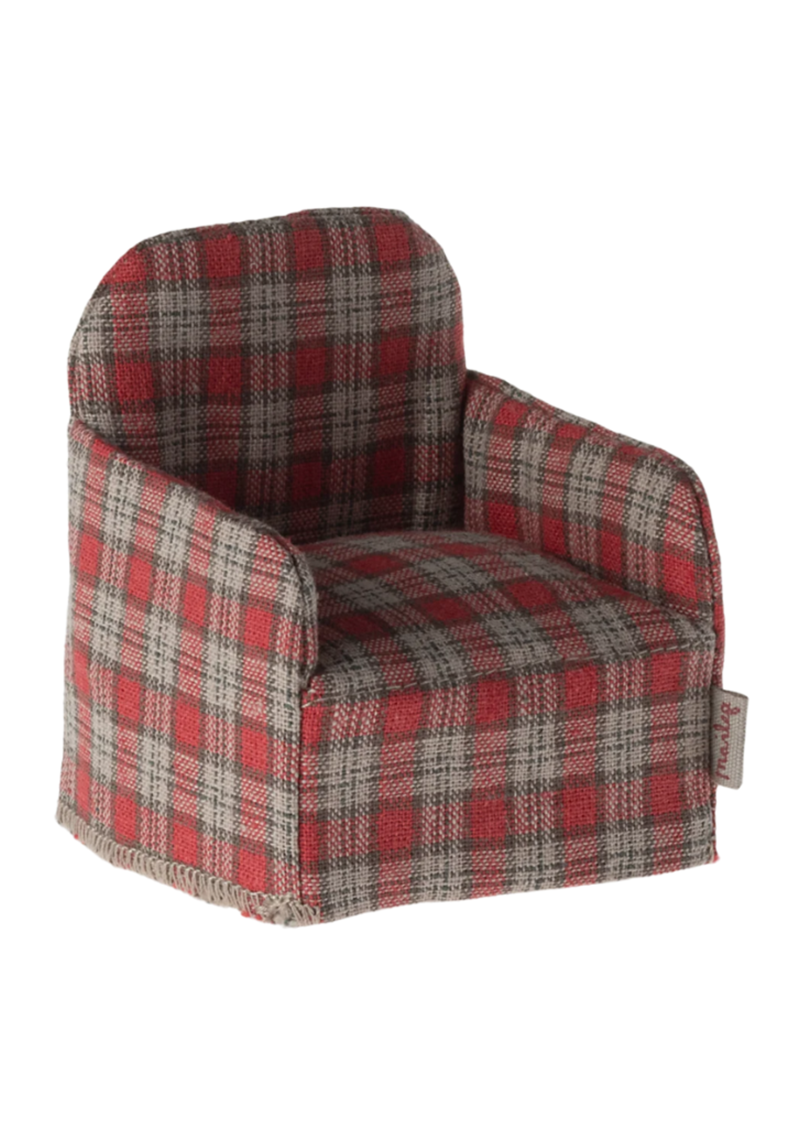 Maileg Chair, Mouse - Red Checker