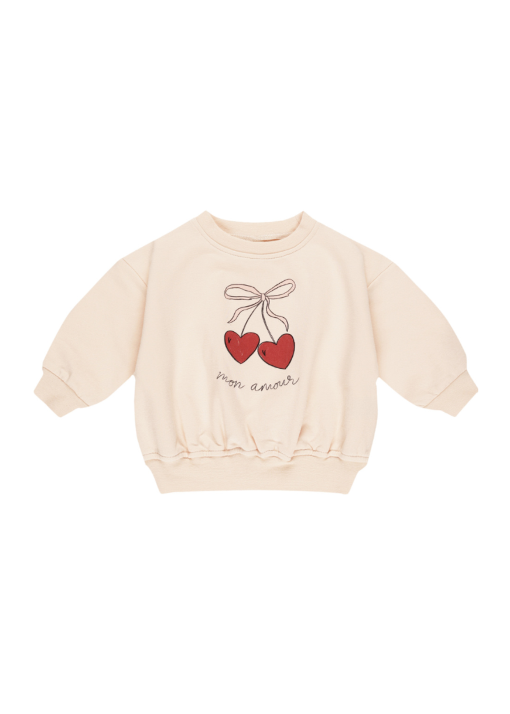 Quincy Mae Relaxed Fleece Sweatshirt - Mon Amour