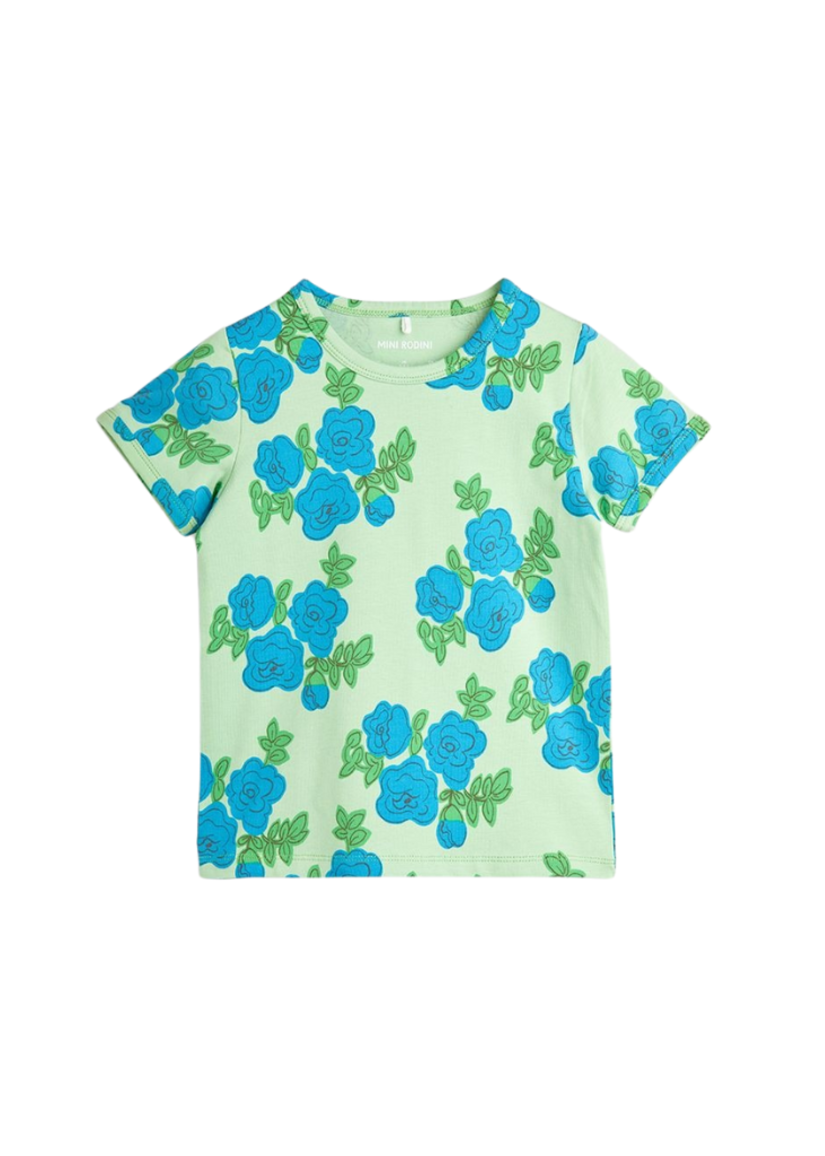 Mini Rodini Blue Roses AOP Tee