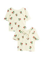 Mini Rodini Ligonberries AOP Ballet Tee