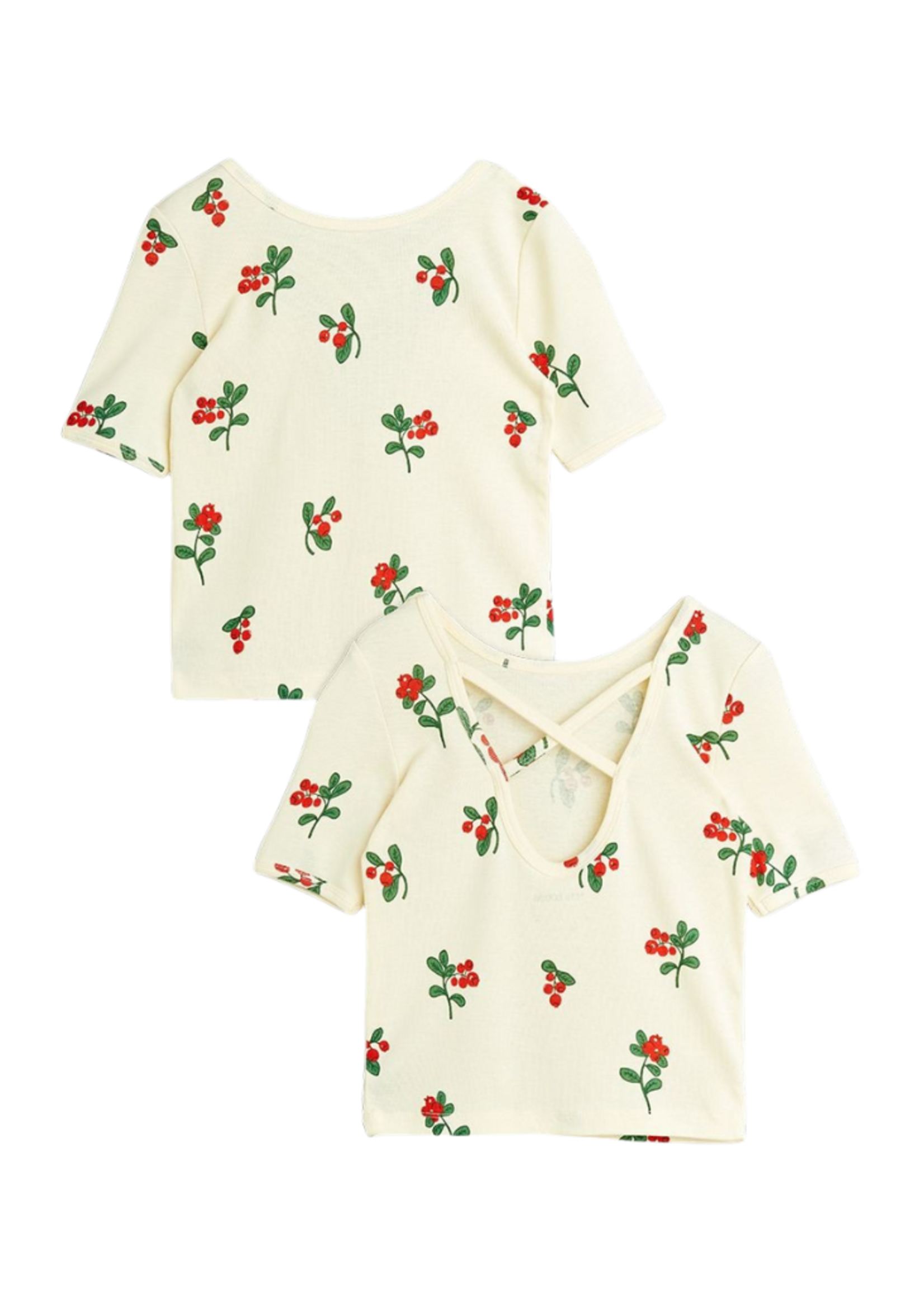 Mini Rodini Ligonberries AOP Ballet Tee