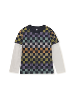 Tea Collection Printed Layered Sleeve Tee