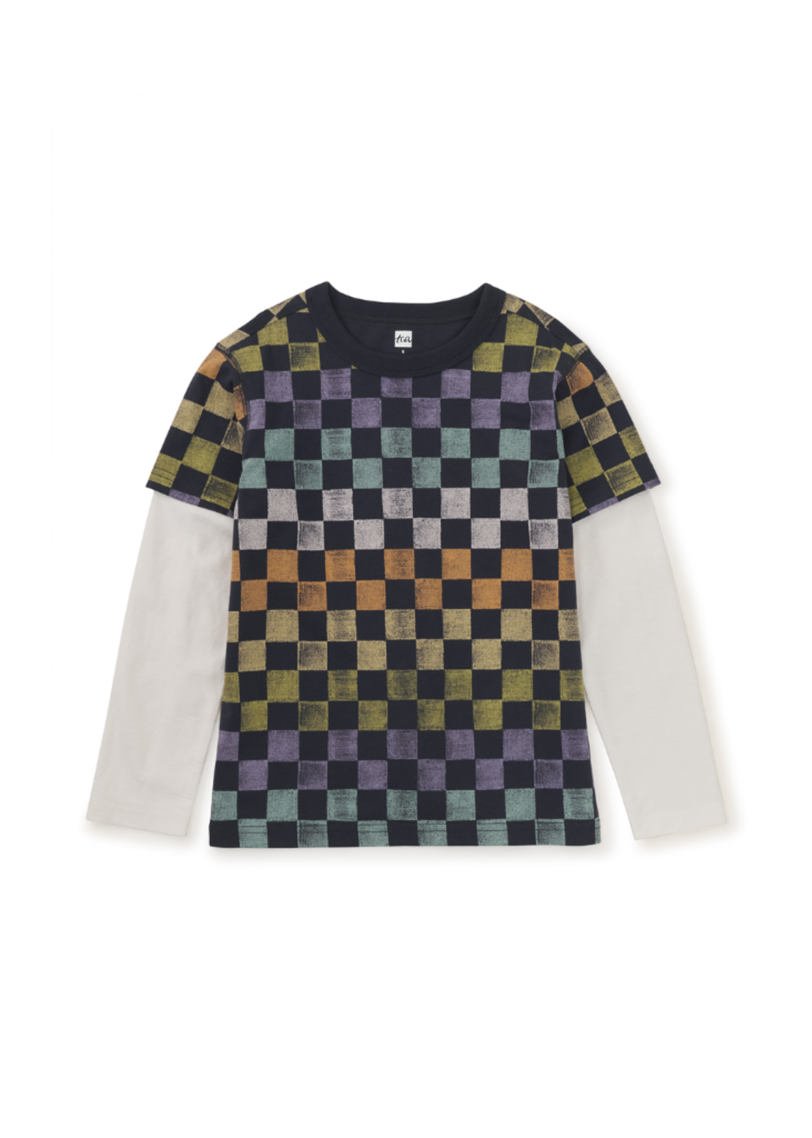 Tea Collection Printed Layered Sleeve Tee