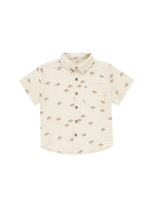 Rylee + Cru Collared Short Sleeve Shirt - Umbrellas