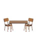 Maileg Table & Chair Set, Mouse - Dark Powder