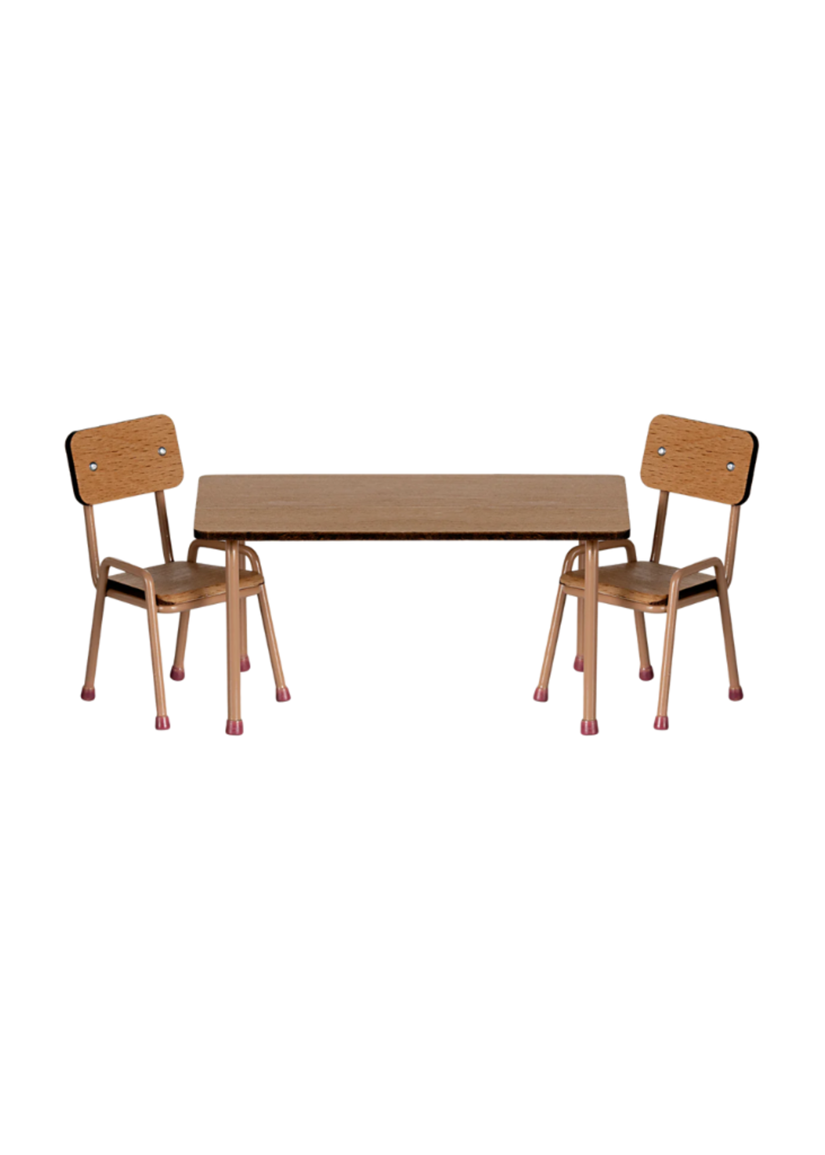 Maileg Table & Chair Set, Mouse - Dark Powder