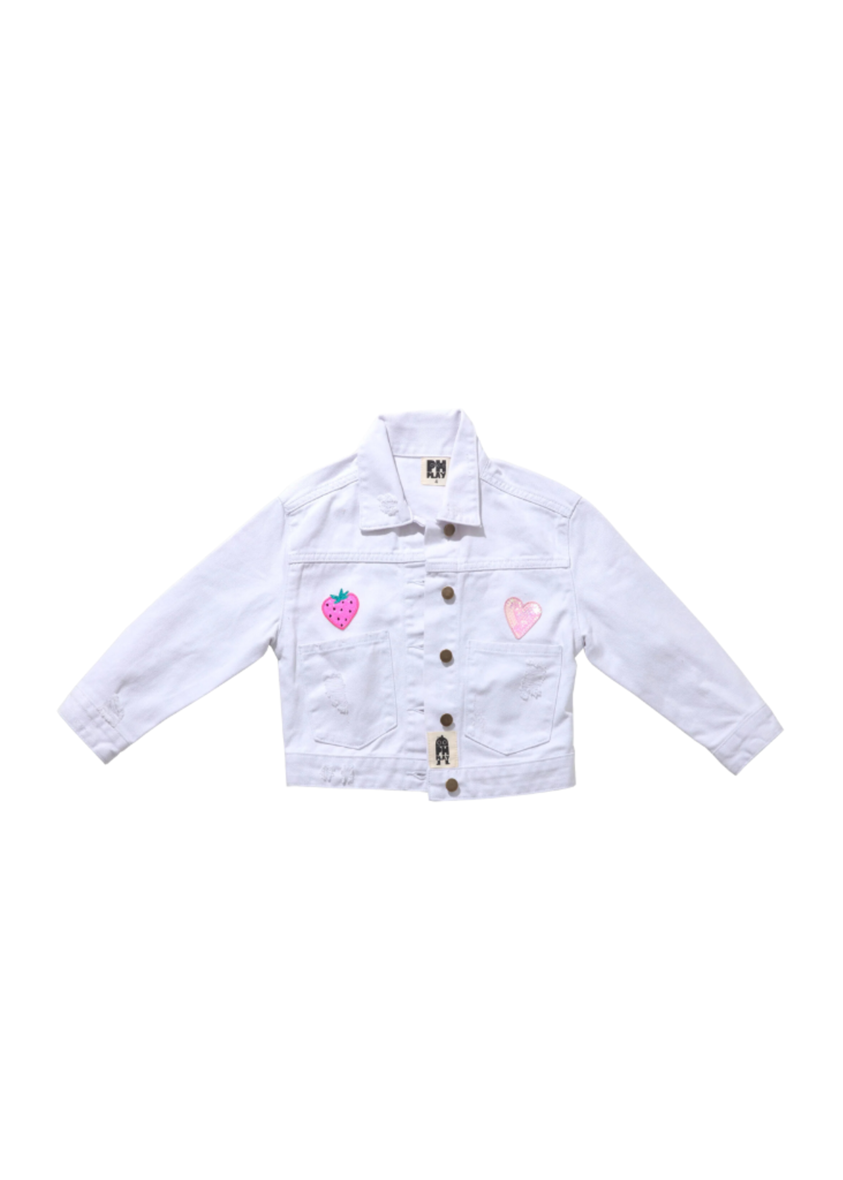 Petite Hailey Patched Denim Jacket
