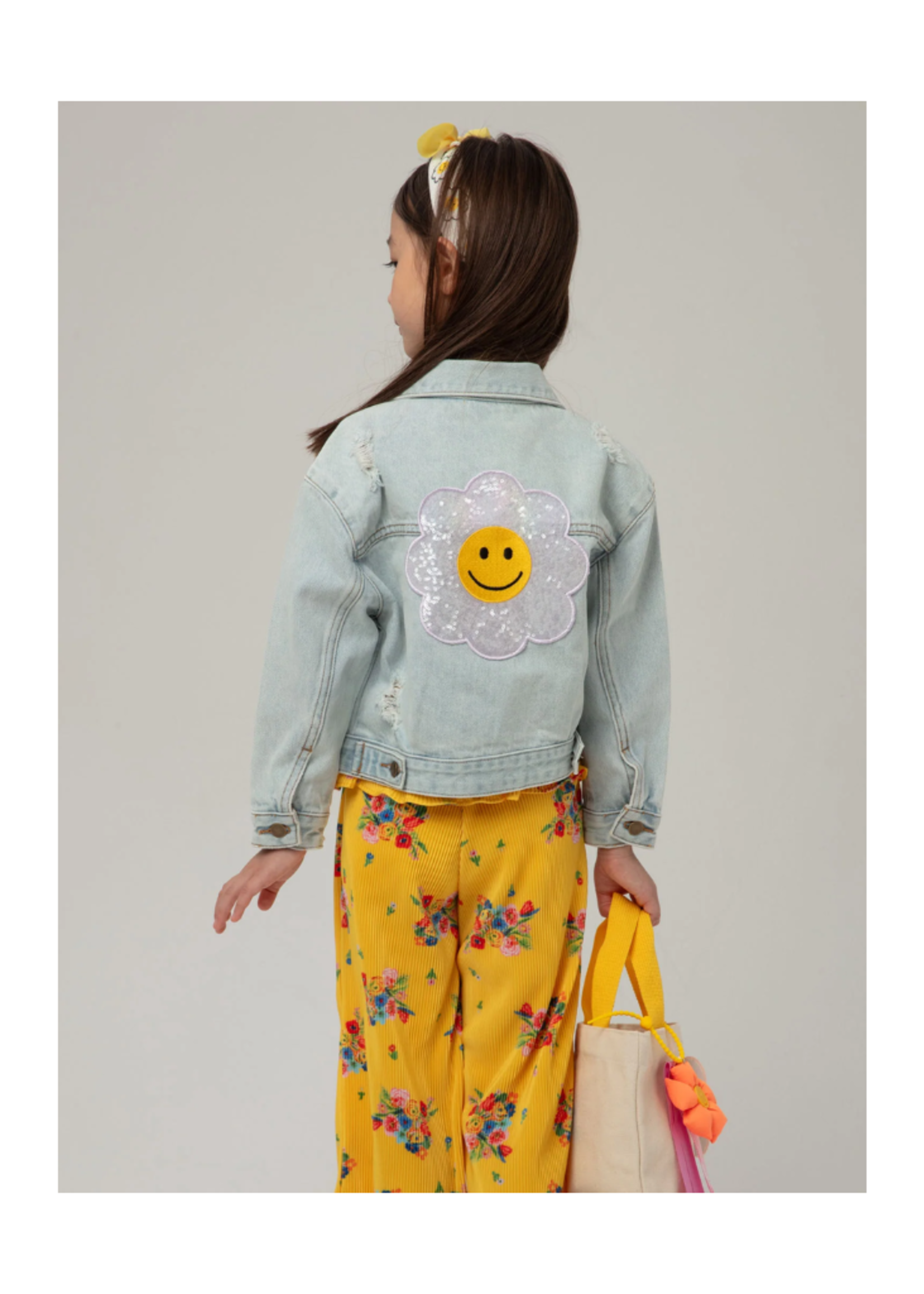Petite Hailey Patched Denim Jacket