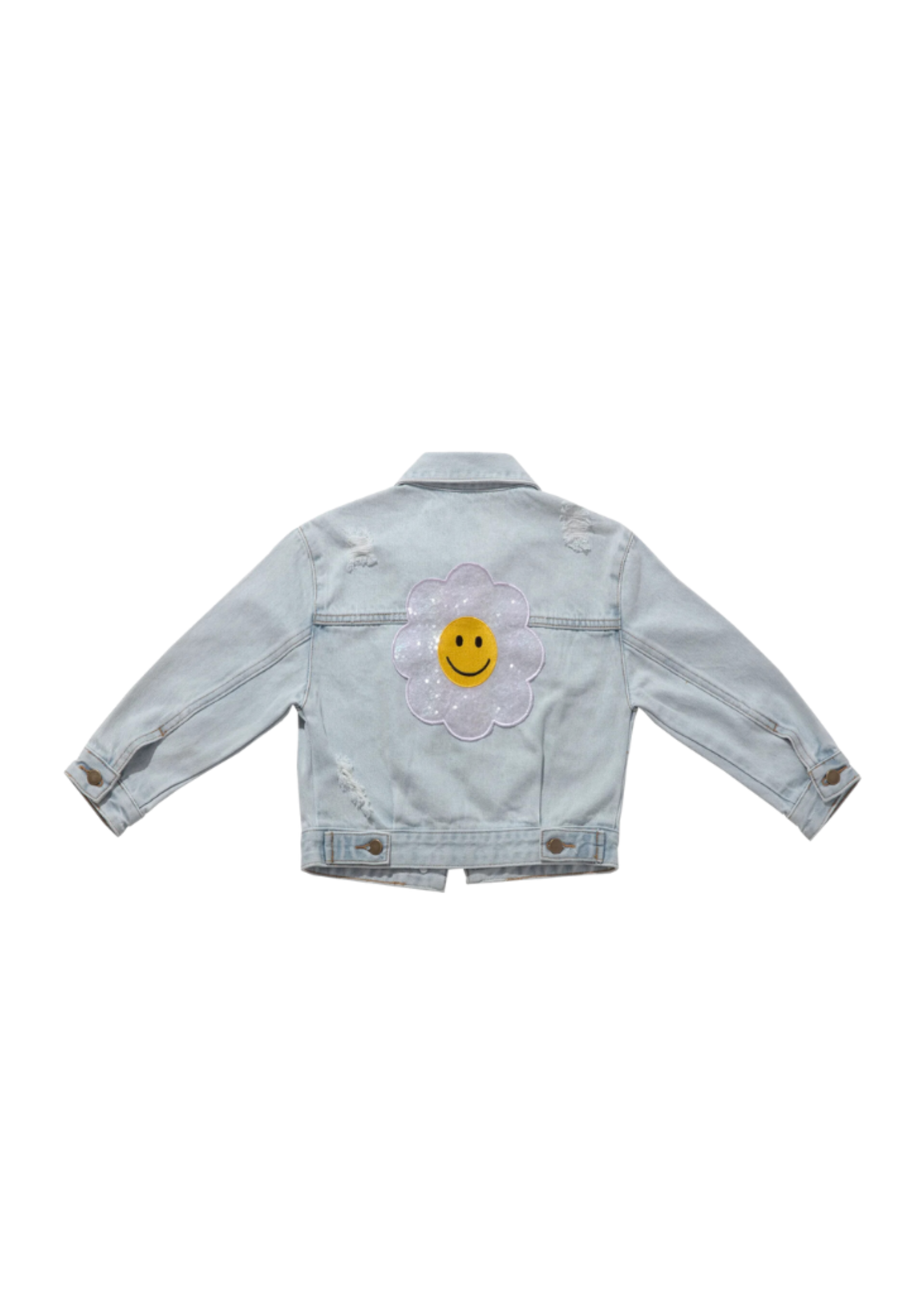 Petite Hailey Patched Denim Jacket