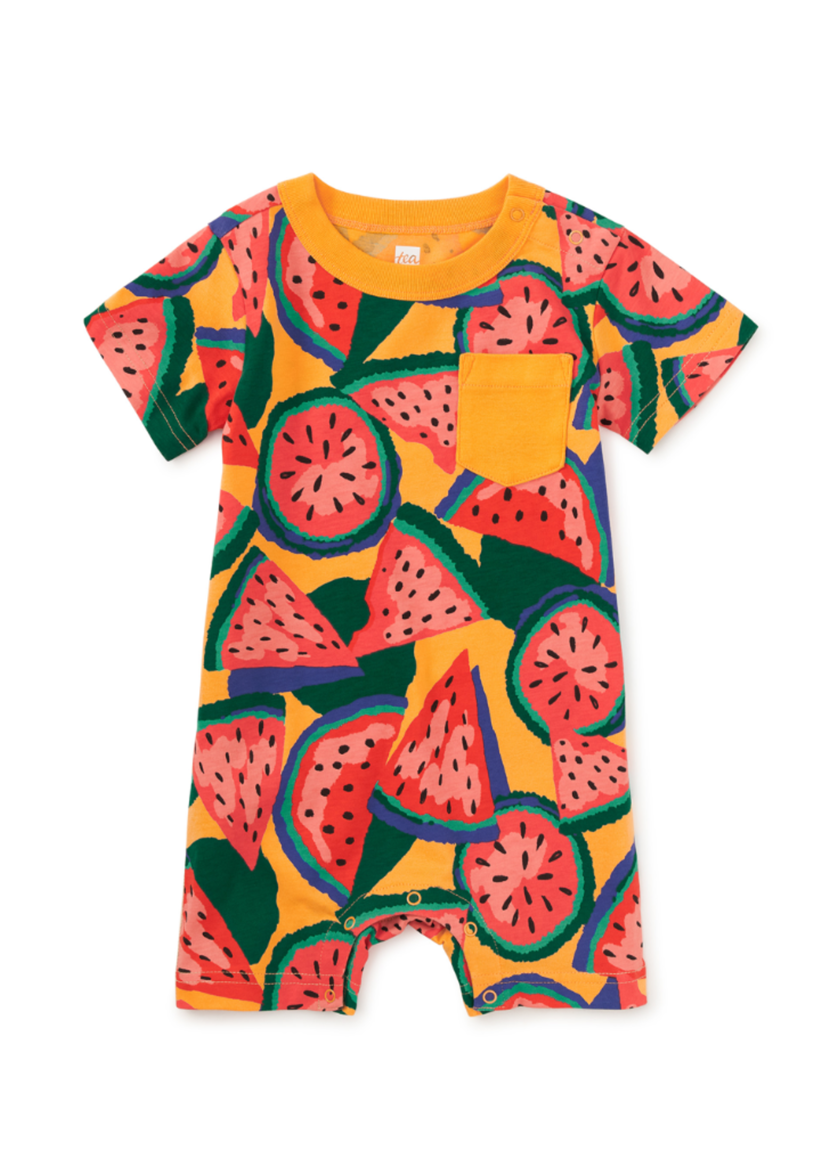 Tea Collection Pocket Shortie Baby Romper