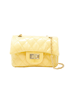 Zomi Gems Classic Quilted Sparkle Mini Purse - Yellow