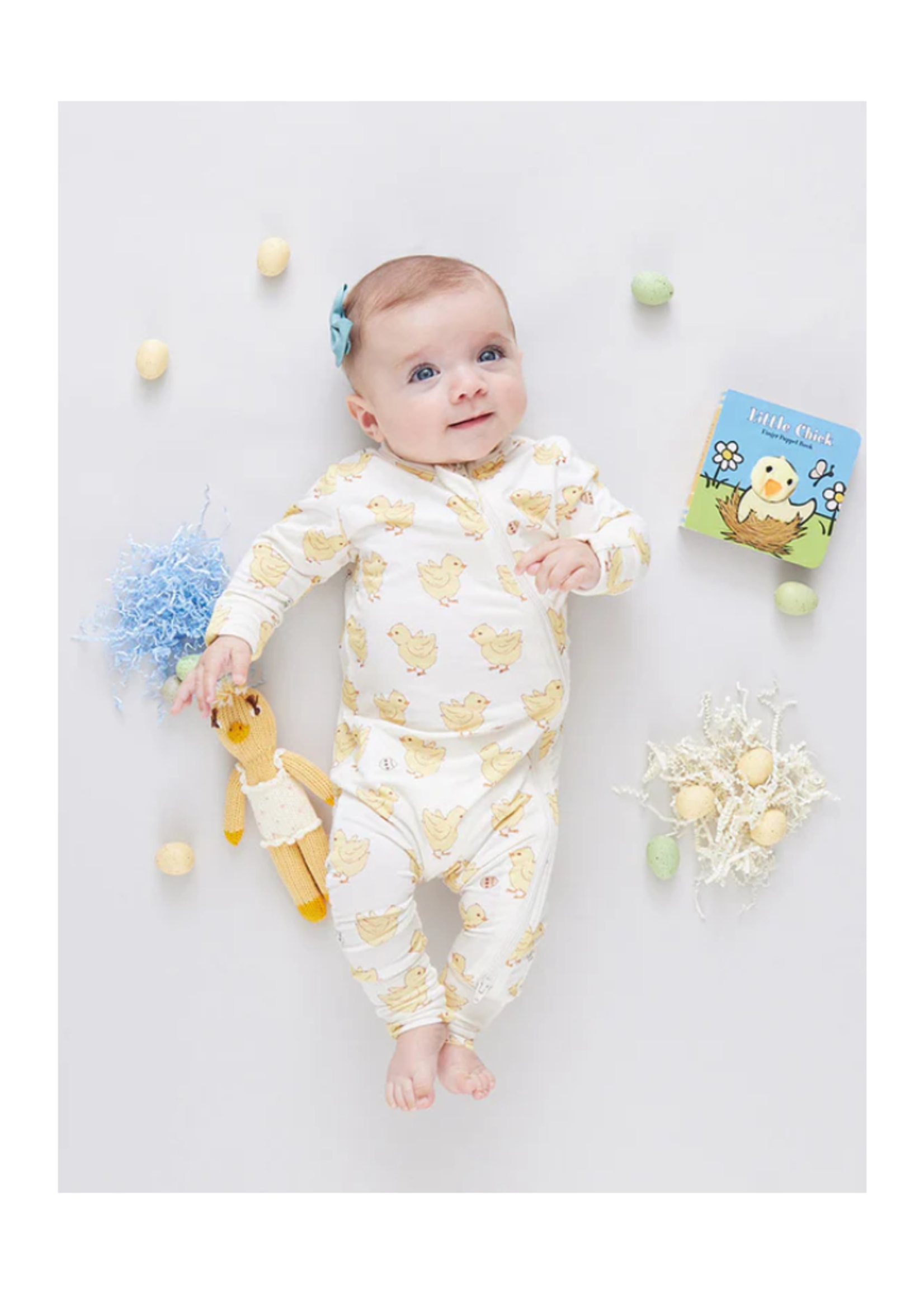 Pink Chicken Bamboo Romper