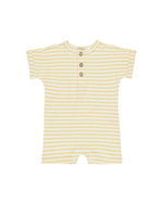 Quincy Mae Short Sleeve One-Piece - Yellow Stripe
