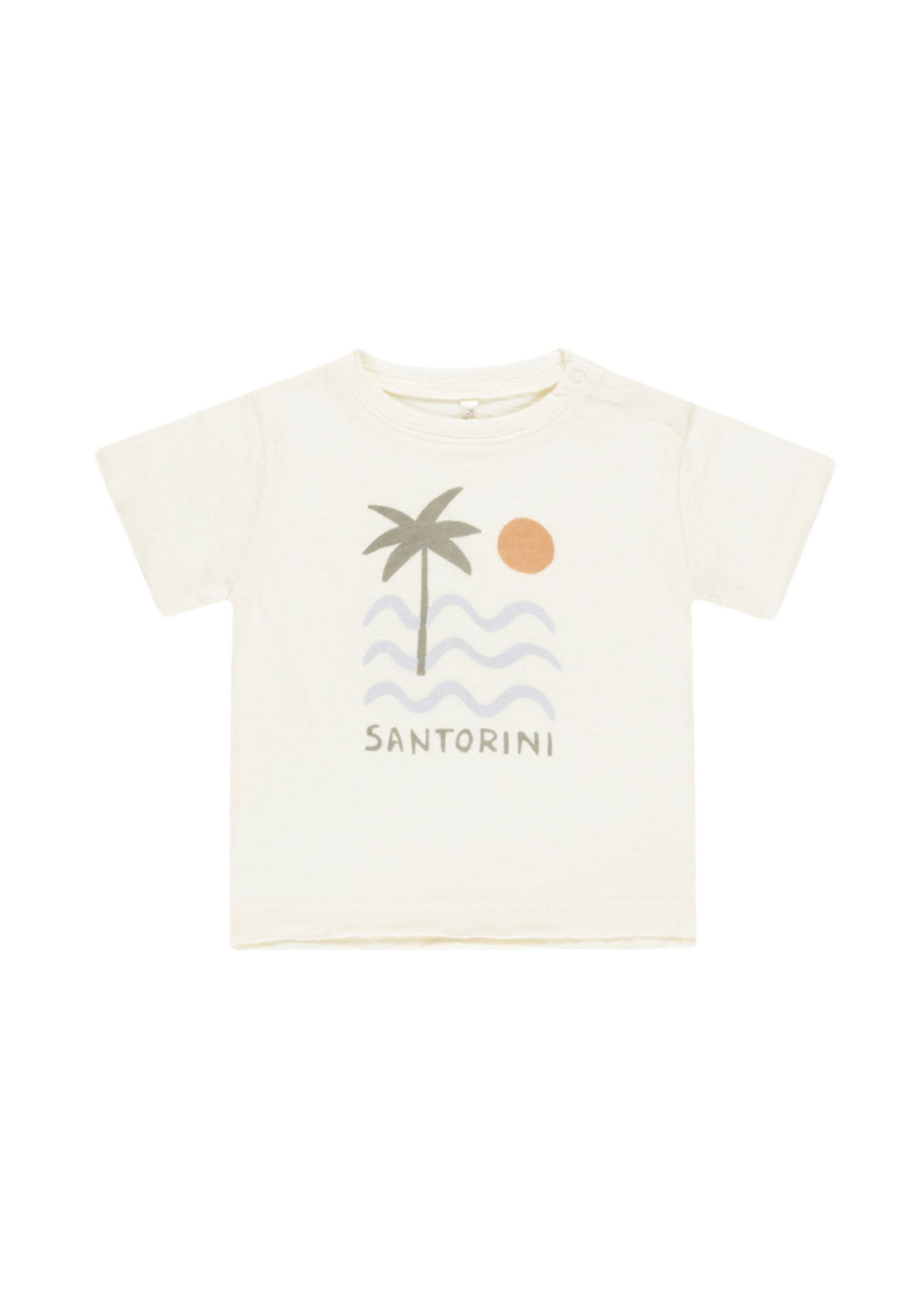 Rylee + Cru Raw Edge Tee - Santorini