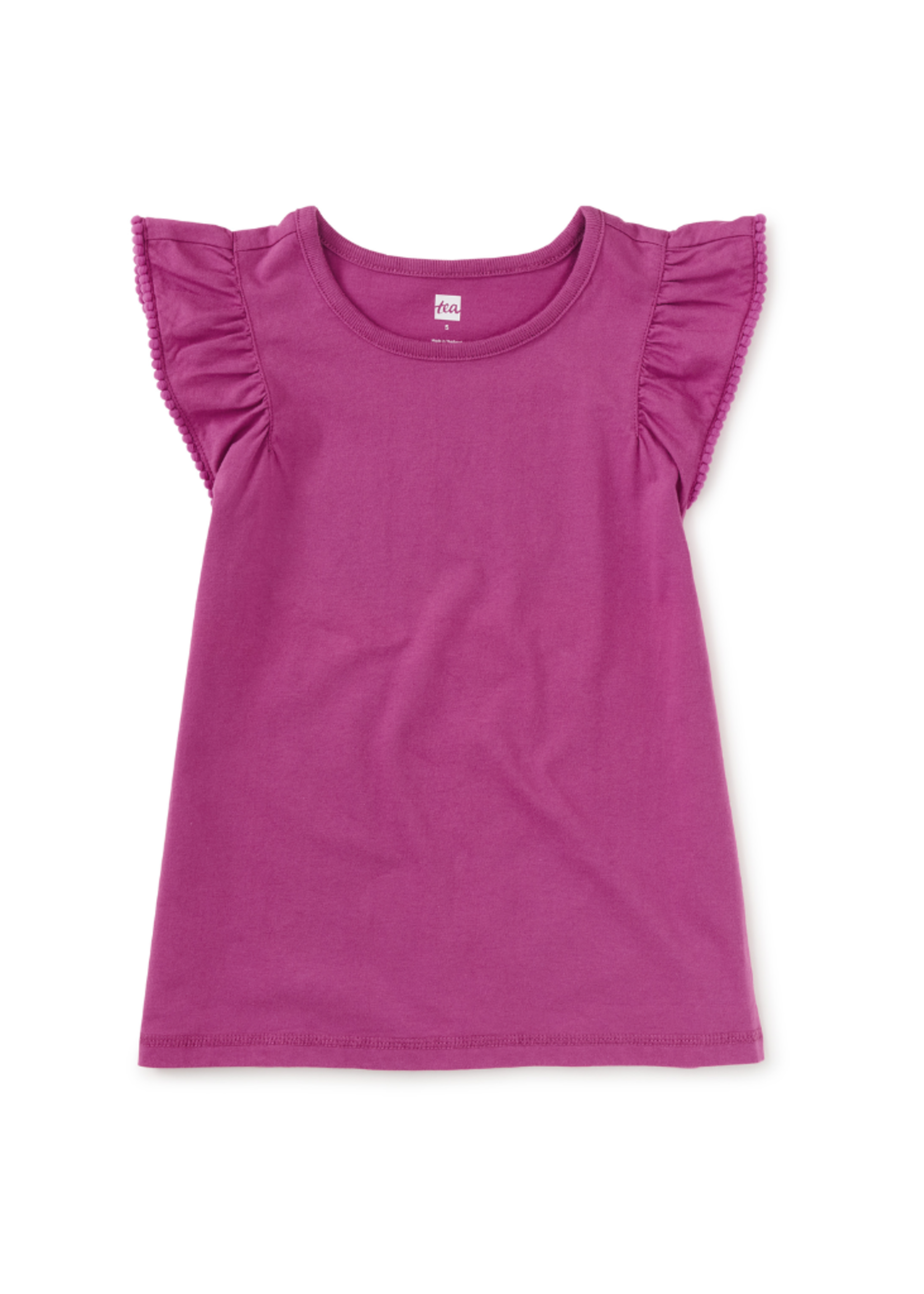 Tea Collection Pom-Pom Flutter Top