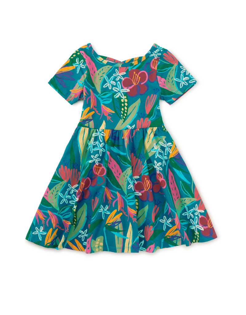 short ballet dress Fair Indigo Women's 100% Organic Pima Cotton Ballet Neck Dress