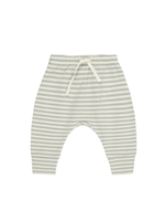 Quincy Mae Drawstring Pant - Sage Stripe