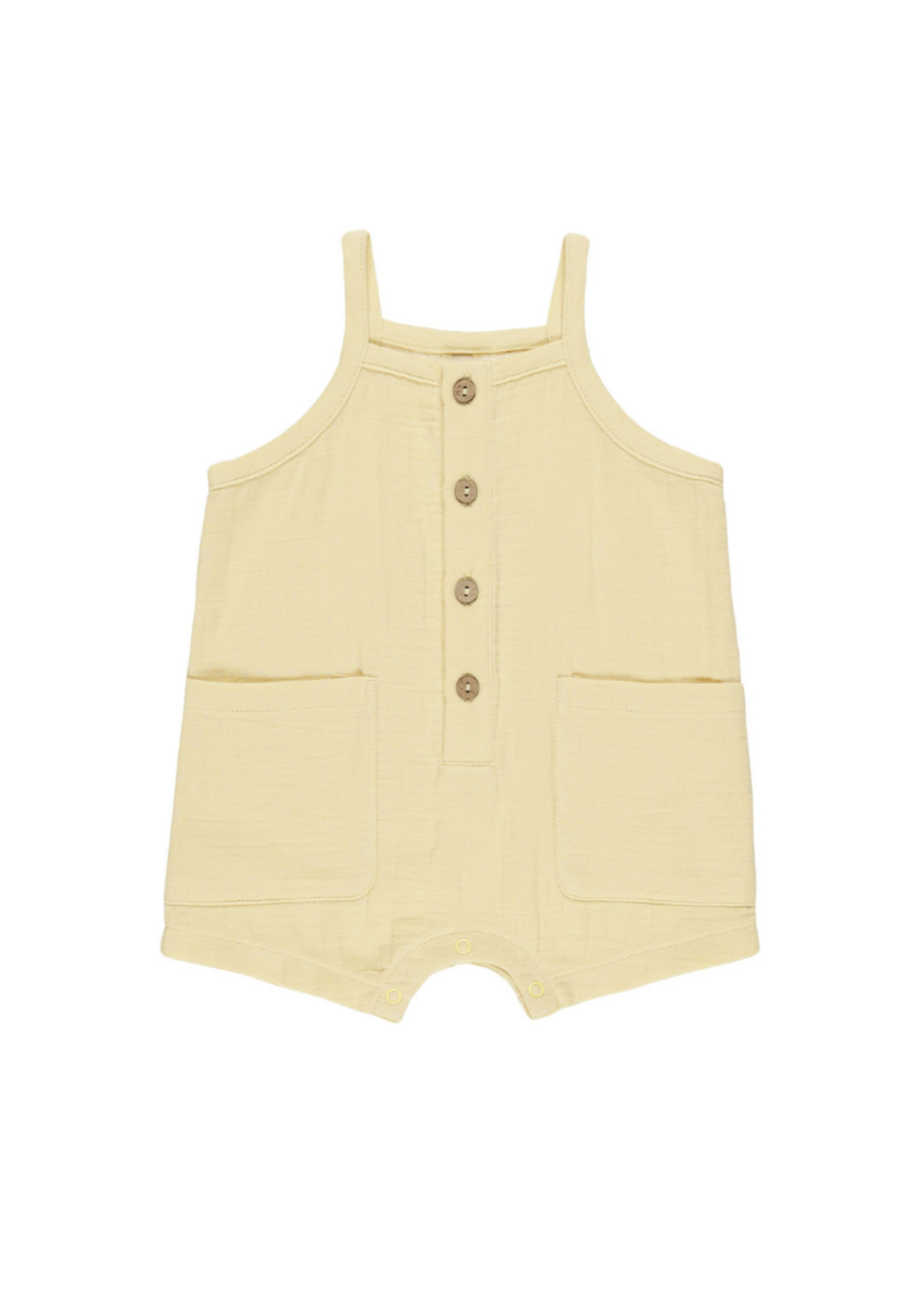 Quincy Mae Oakley Romper - Yellow