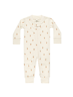 Quincy Mae Zip Longsleeve Sleeper - Carrots