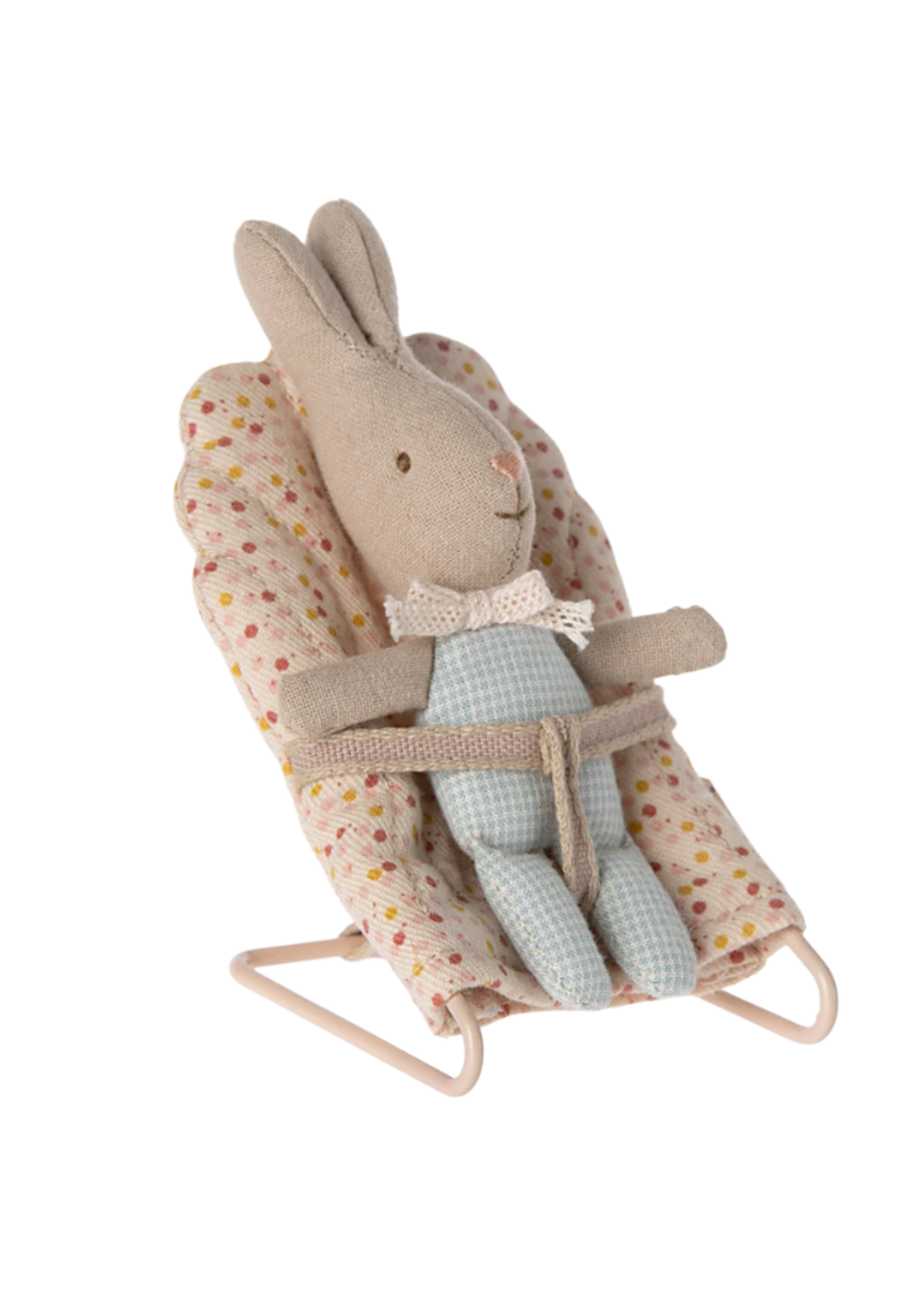Maileg Rabbit, My - Light Blue Check