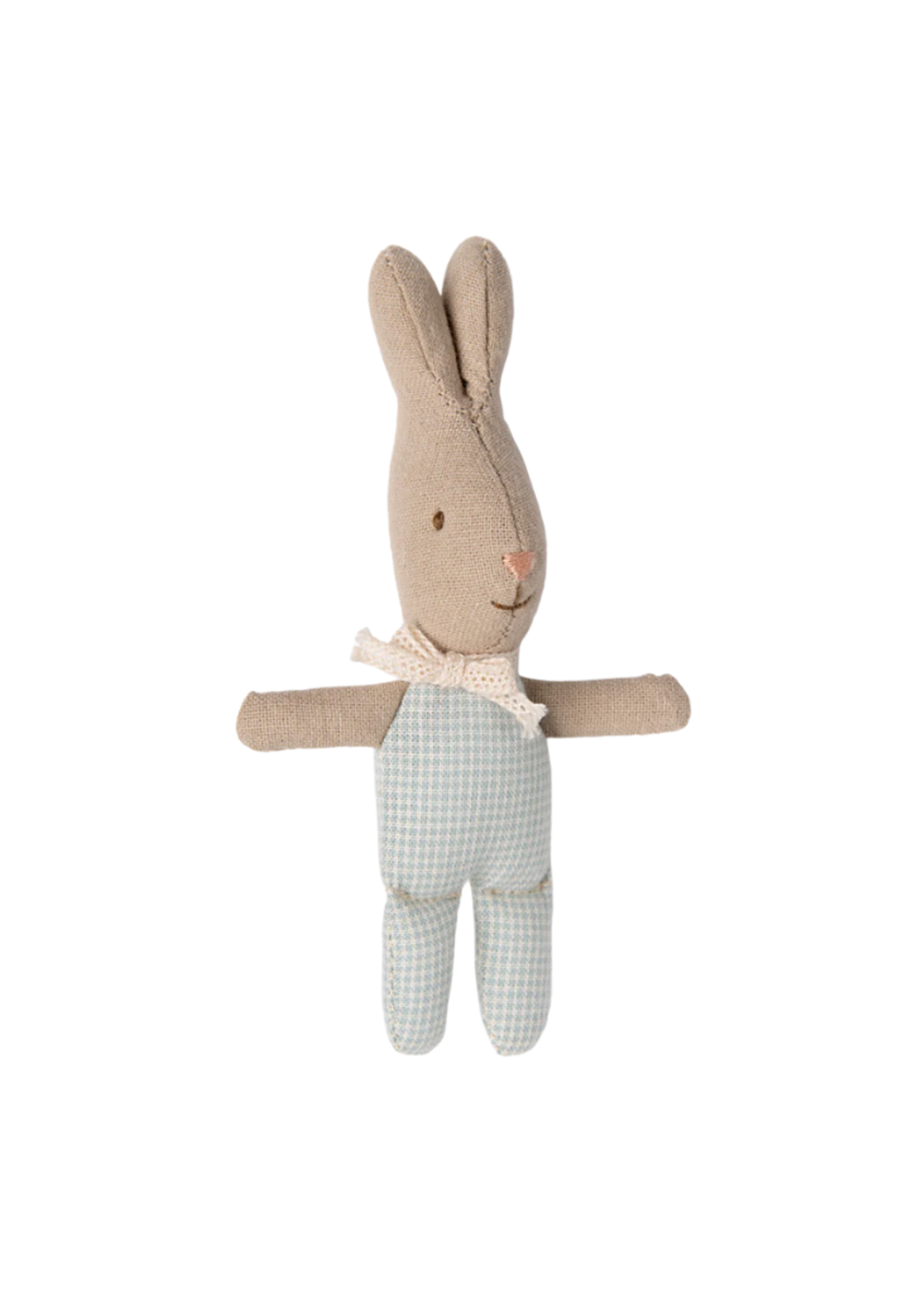 Maileg Rabbit, My - Light Blue Check