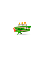 Kidoki Wind-Up Boat - Green