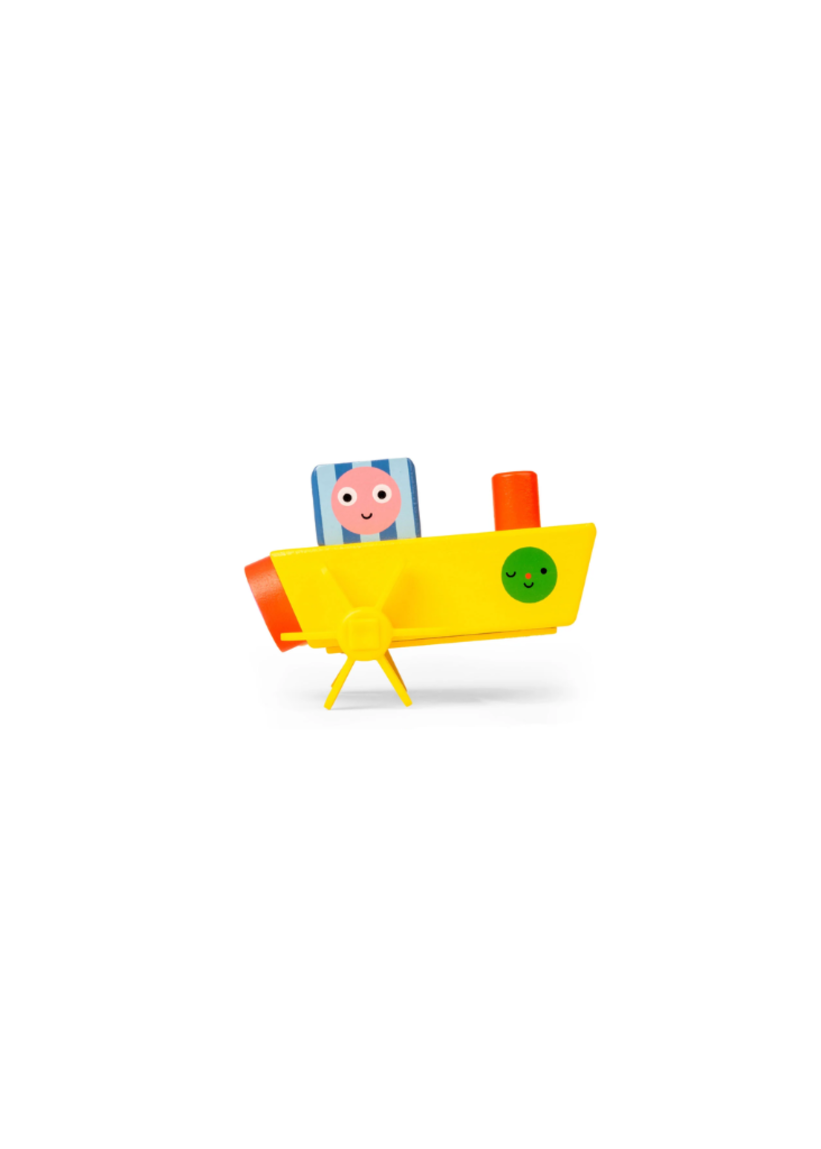 Kidoki Wind-Up Boat - Yellow