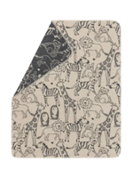 David Fussenegger Juwel Baby Blanket - Ecru Safari Animals
