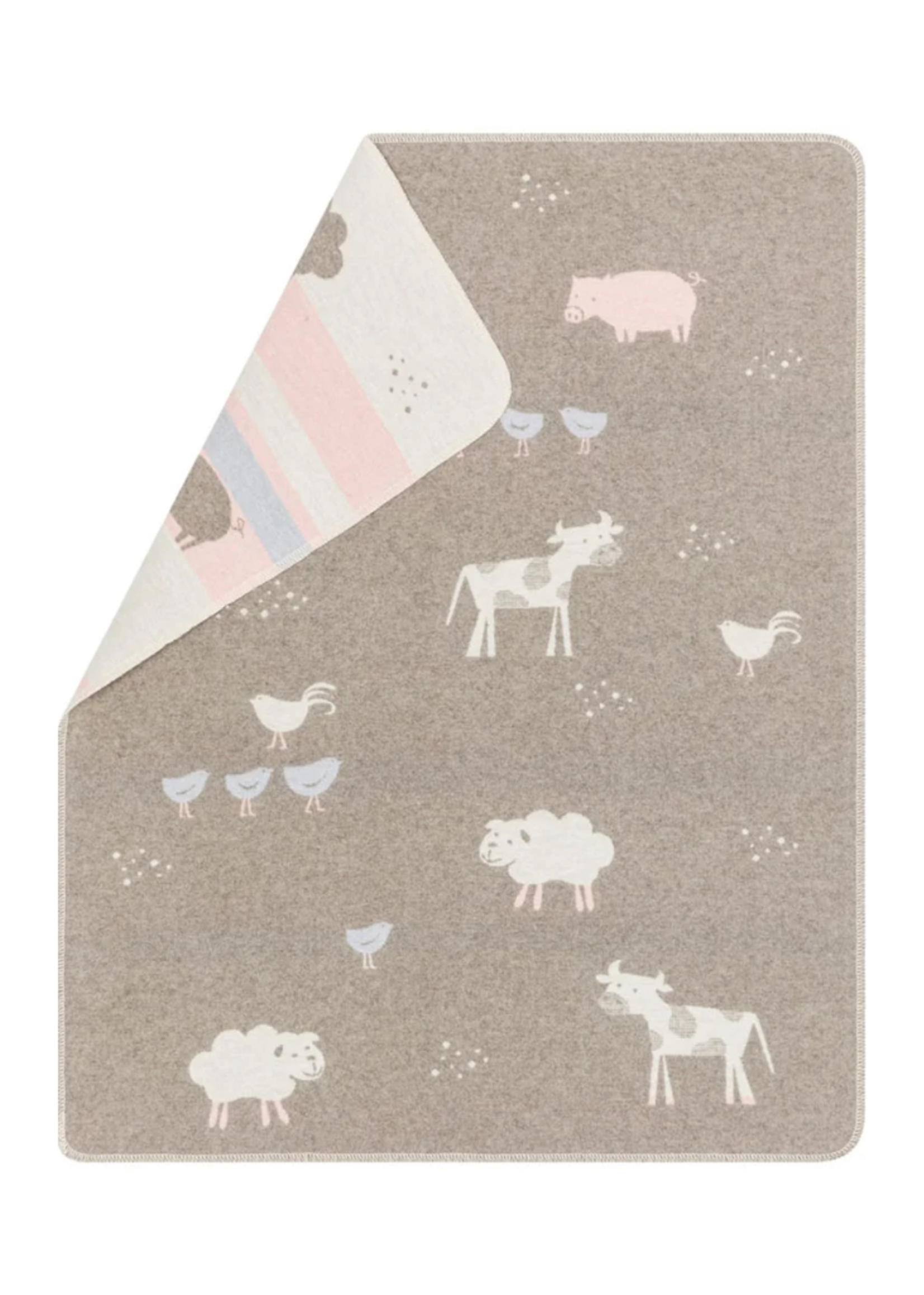 David Fussenegger Juwel Baby Blanket - Taupe Farm Life