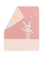 David Fussenegger Juwel Embroidered Baby Blanket - Pink Bunny