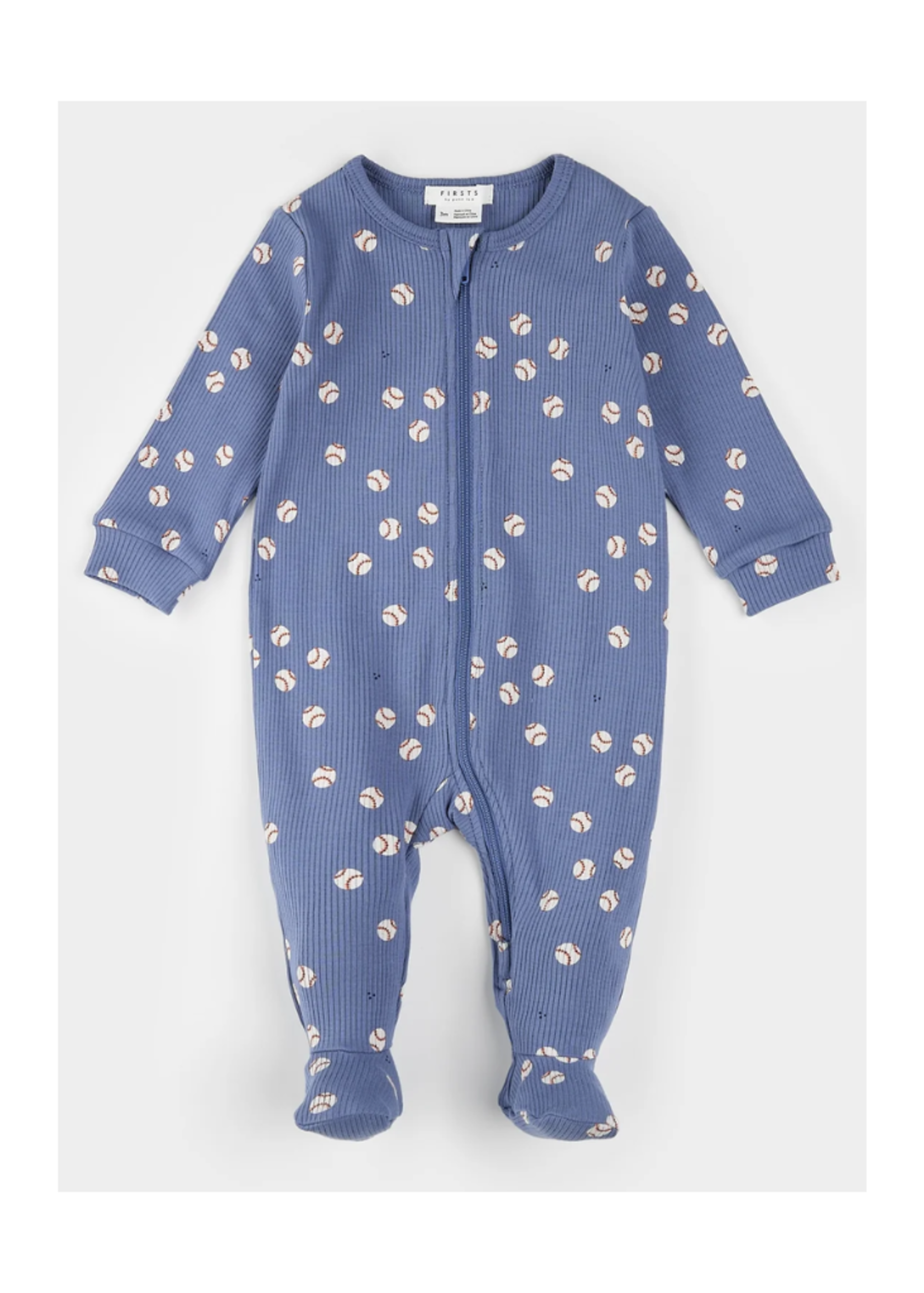 Petit Lem Baseball Footed Sleeper