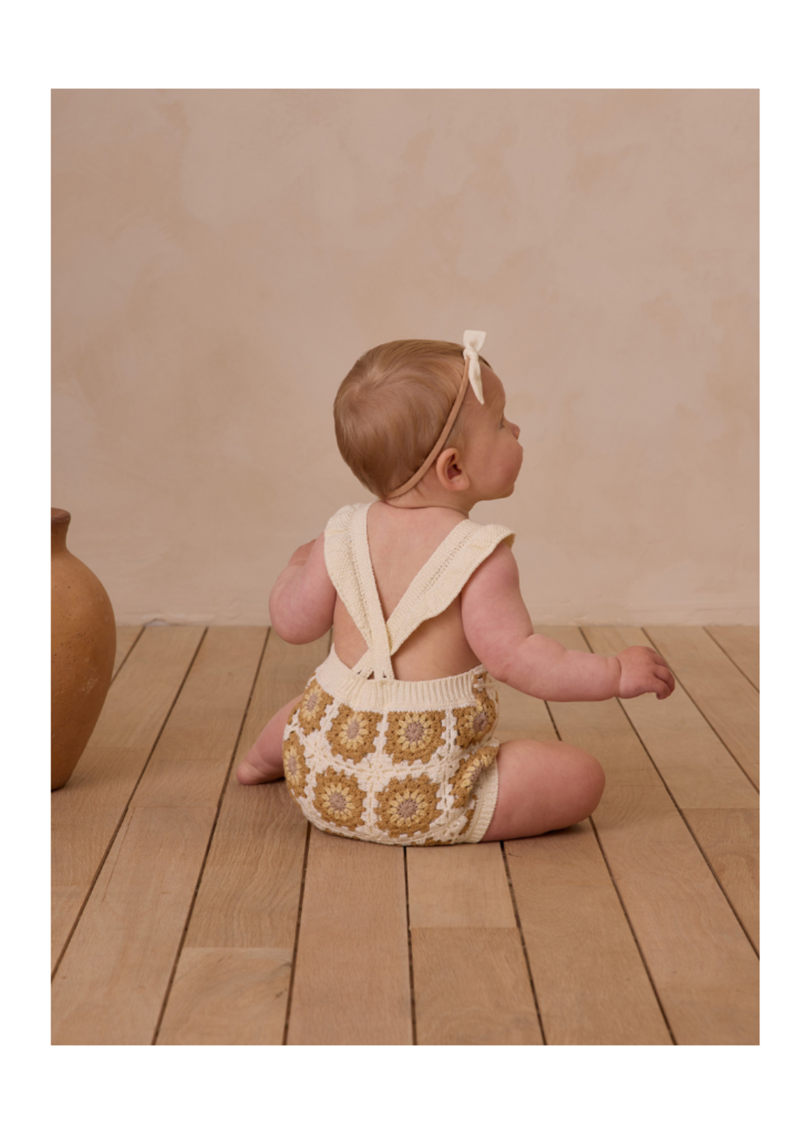 Rylee + Cru Crochet Romper - Marigold Daisy