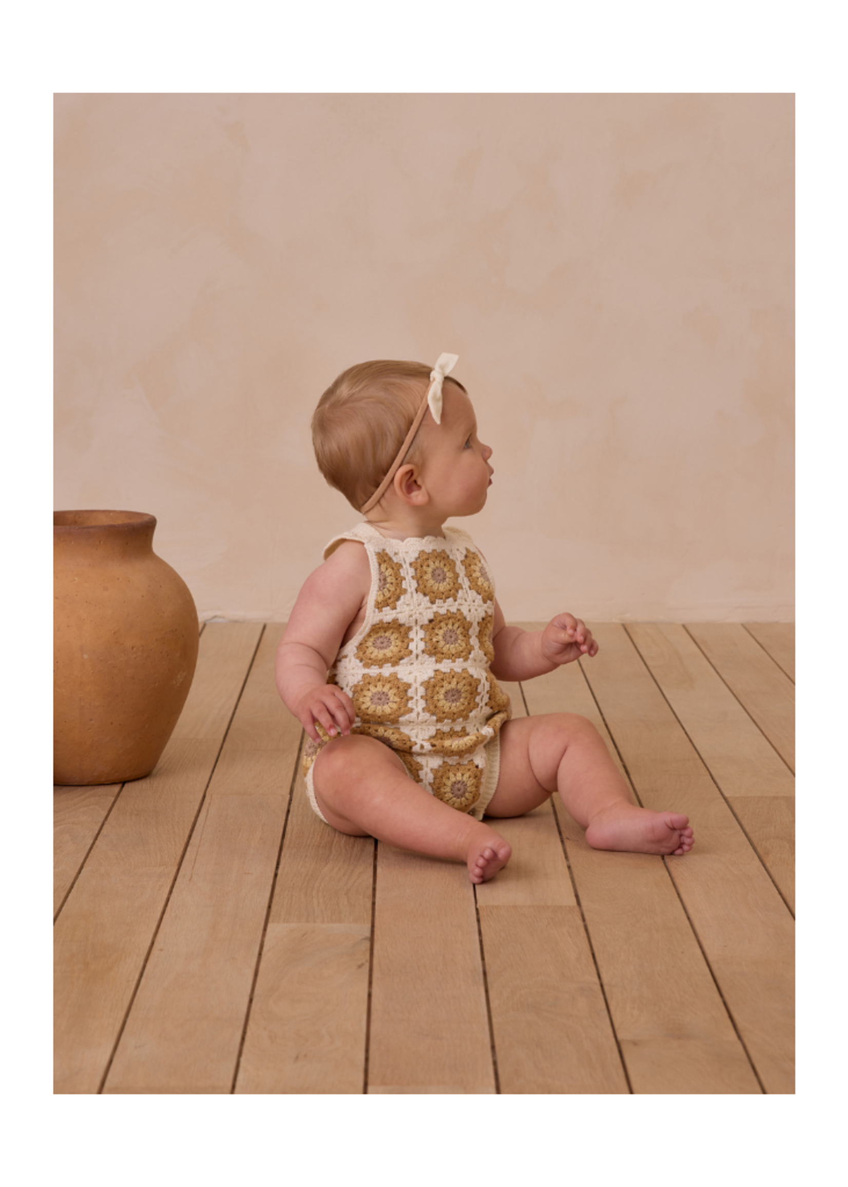 Rylee + Cru Crochet Romper - Marigold Daisy