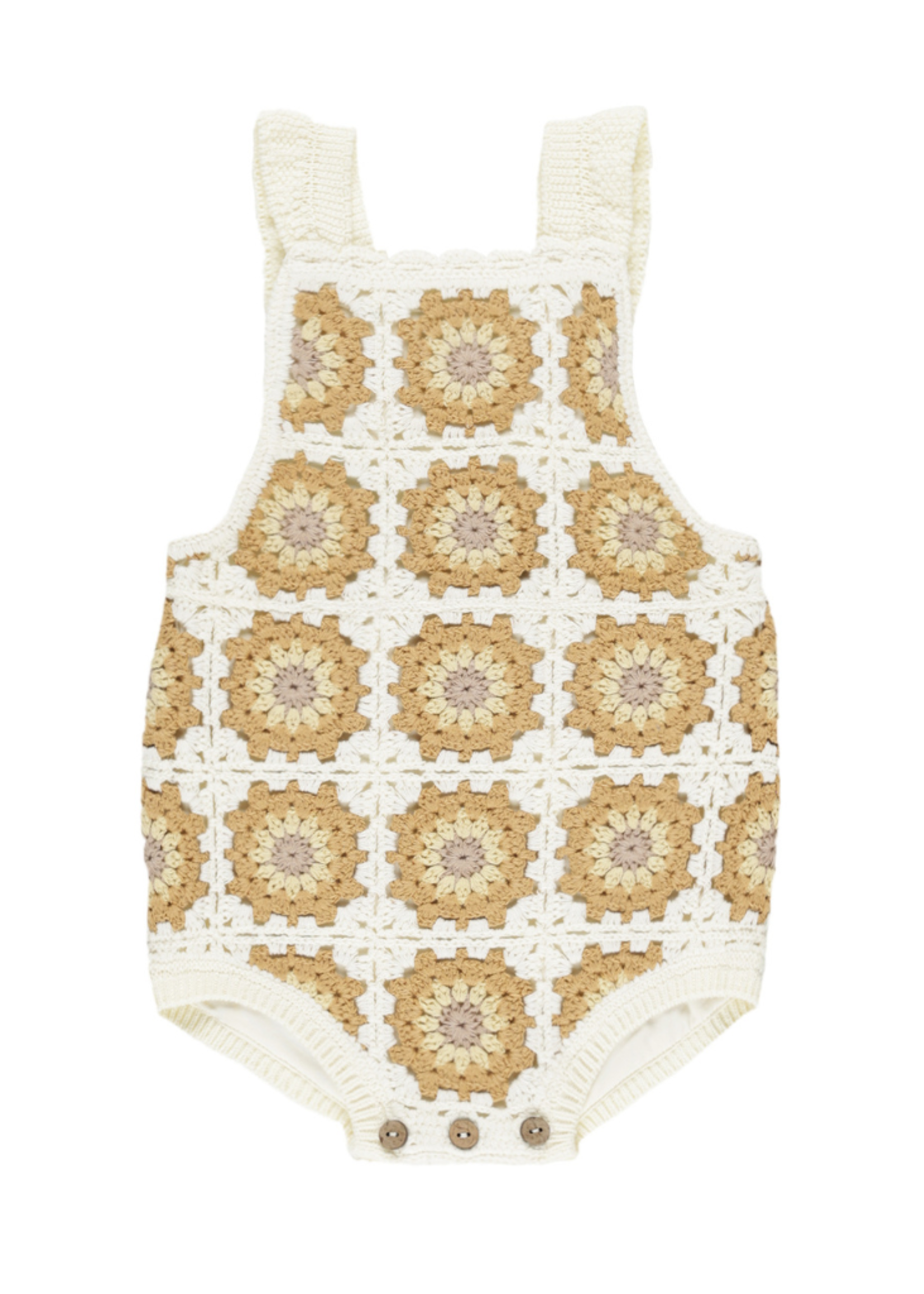 Rylee + Cru Crochet Romper - Marigold Daisy