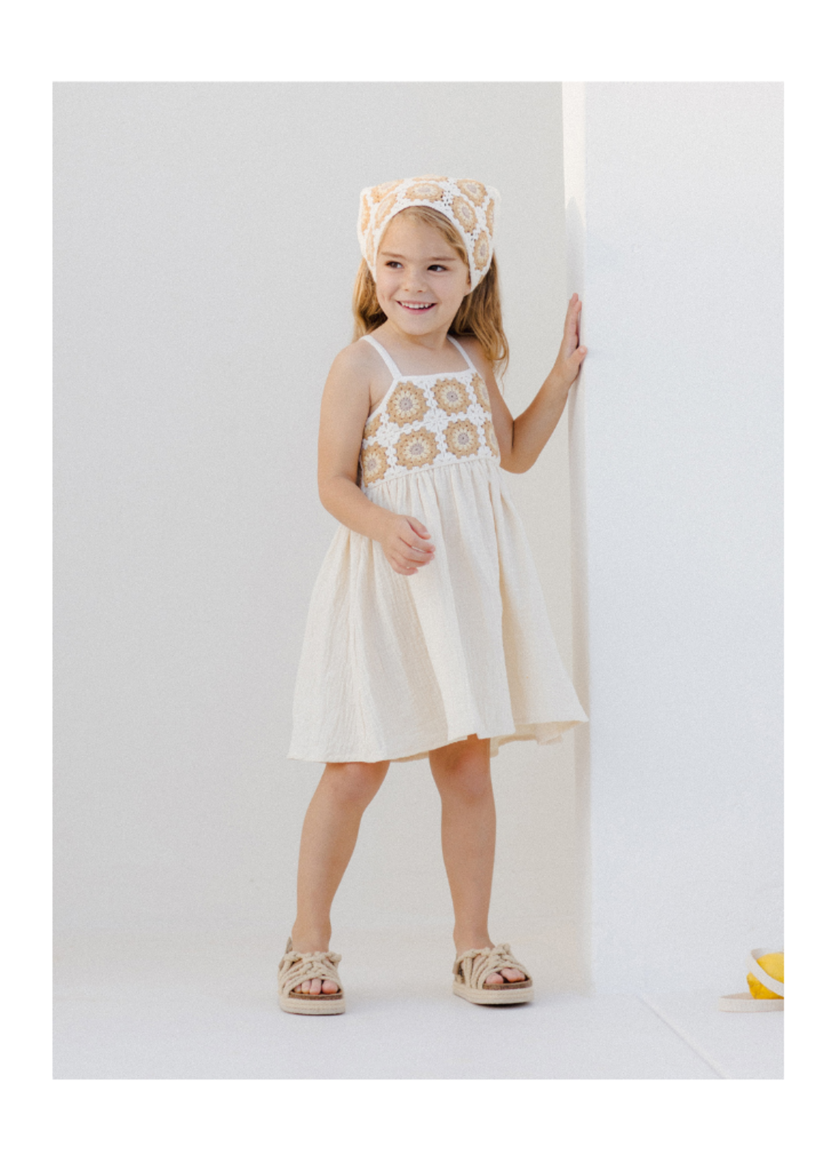 Rylee + Cru Crochet Sundress - Marigold Daisy