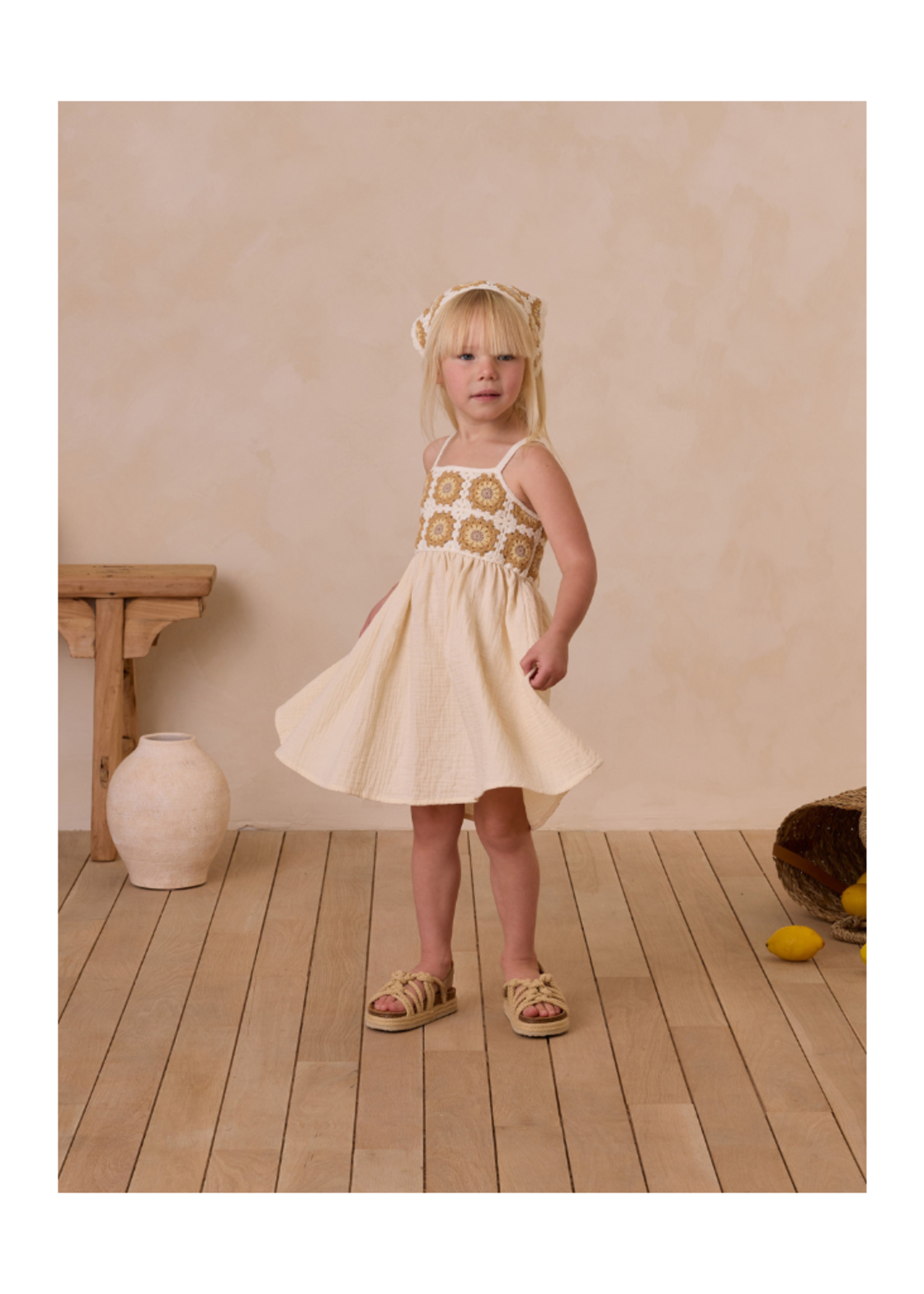 Rylee + Cru Crochet Sundress - Marigold Daisy