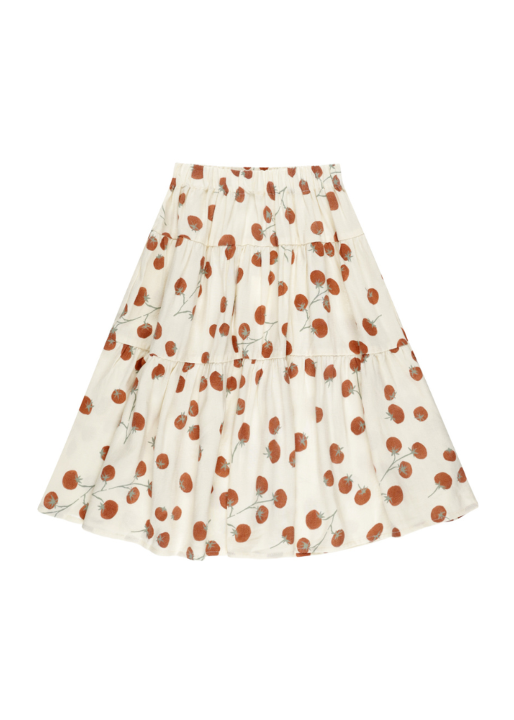Rylee + Cru Tiered Midi Skirt - Tomatoes