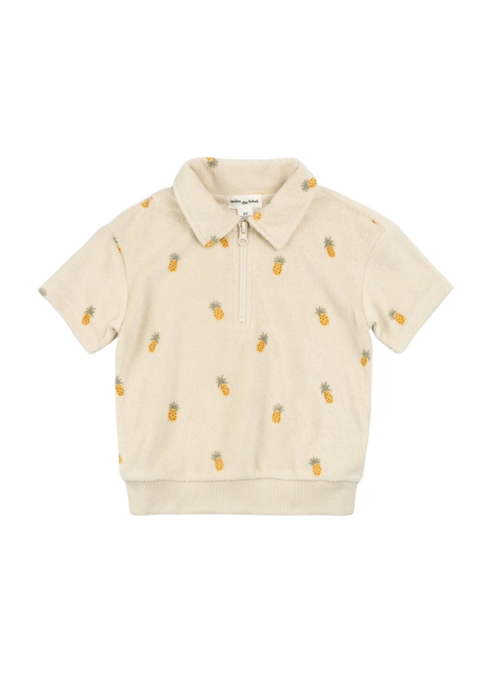 Miles The Label Pineapple Tery Cloth Polo