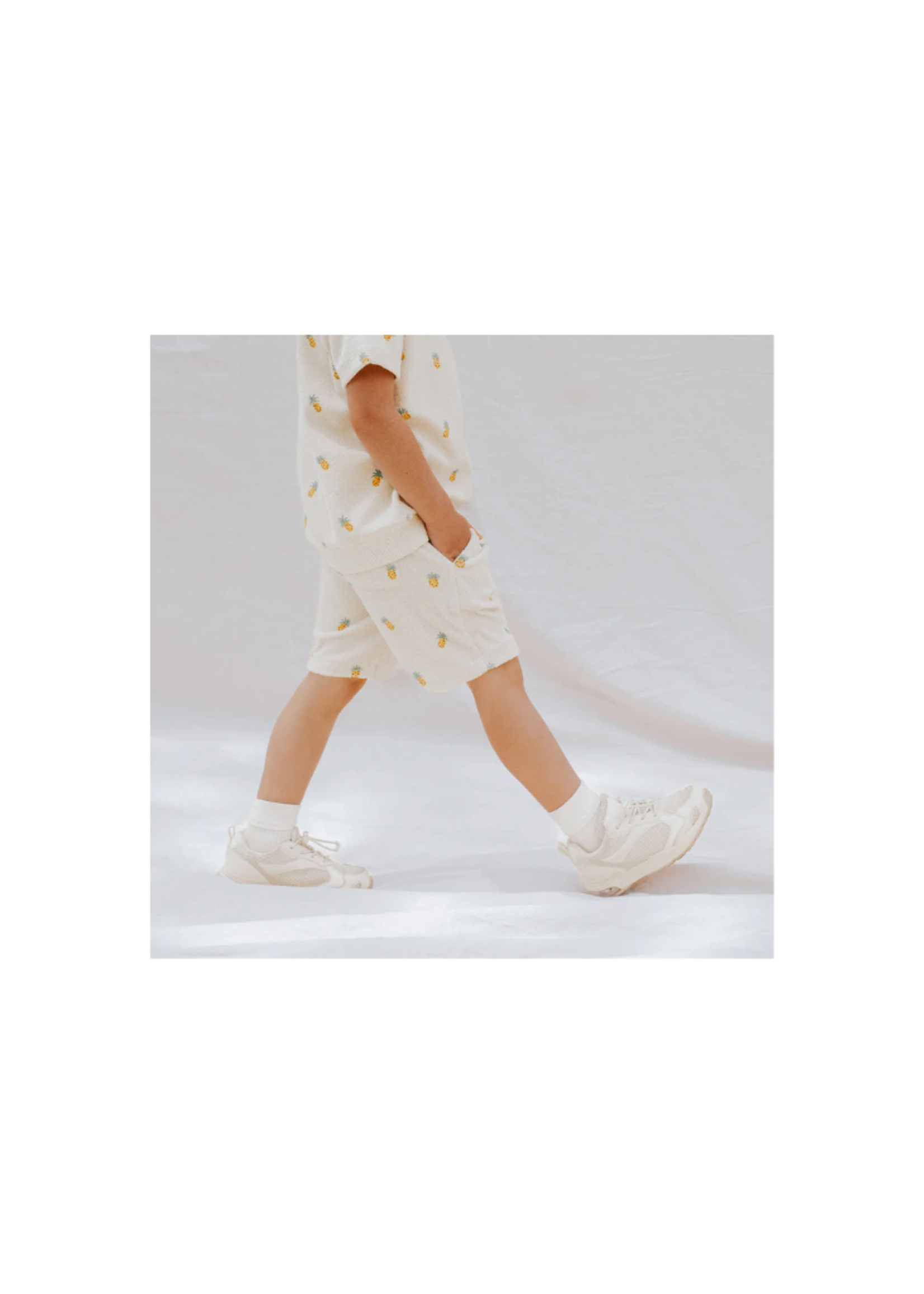 Miles The Label Pineapple Tery Cloth Short