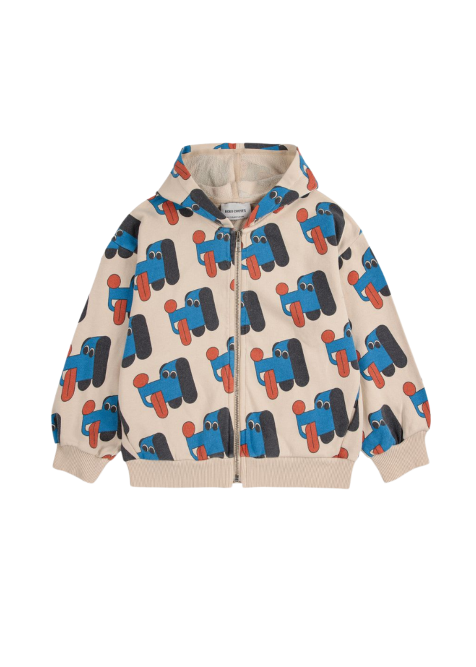 Bobo Choses Doggy Mate All Over Zipped Hoodie