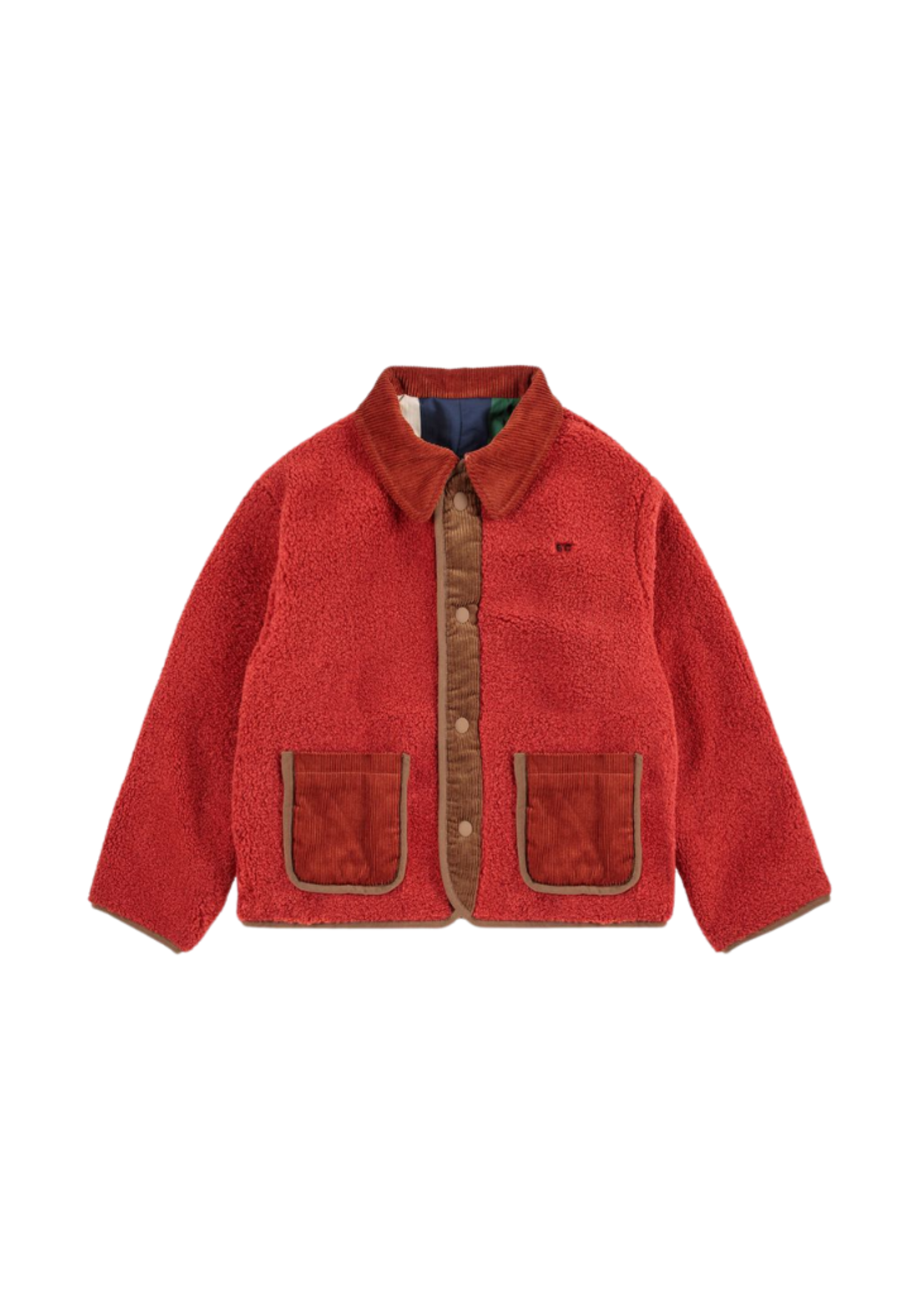 Bobo Choses Multicolor Tiles Reversible Sheepskin Jacket
