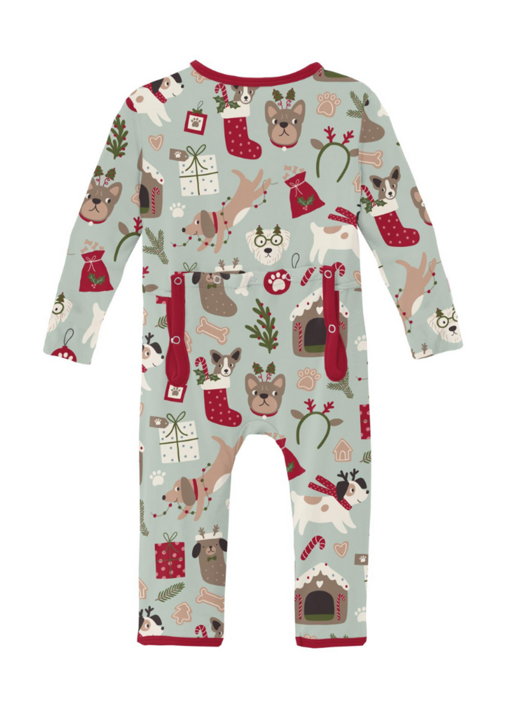 Kickee Pants Aloe Christmas Dogs Coverall