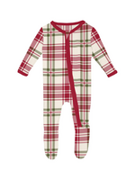 Kickee Pants Fireside Plaid Footie