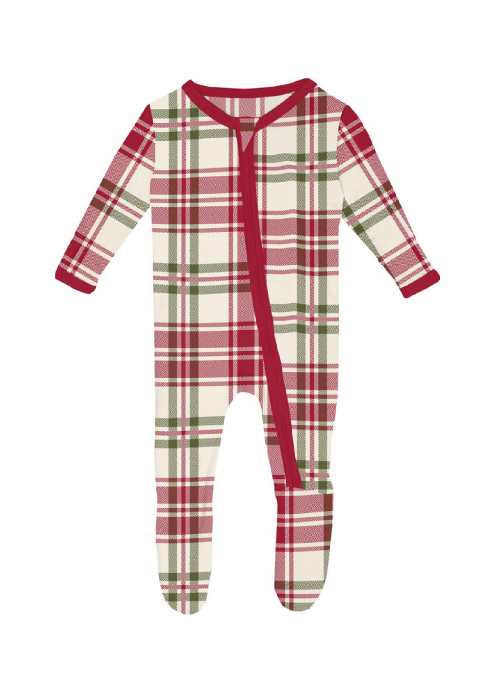 Kickee Pants Fireside Plaid Footie