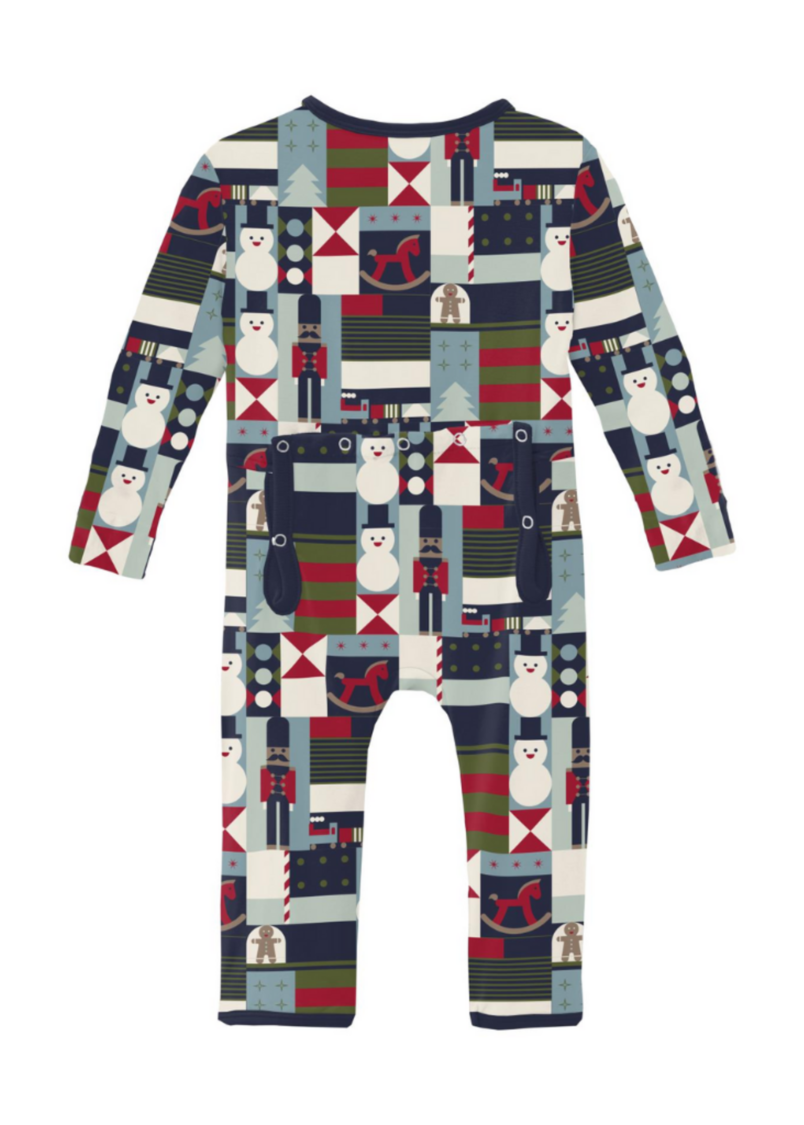 Kickee Pants Peacoat Mod Christmas Coverall