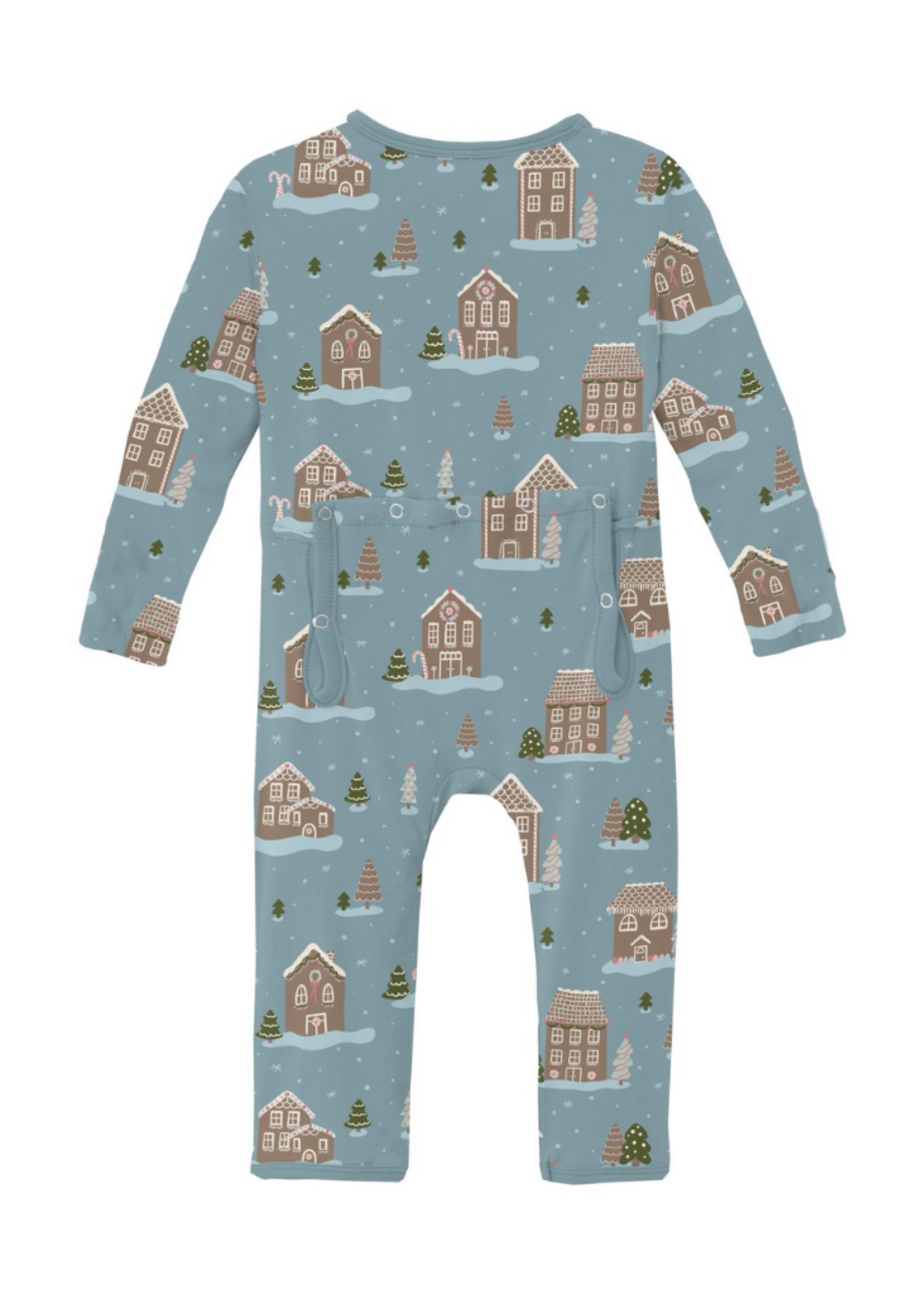 Kickee Pants Stormy Sea Gingerbread Town Coverall