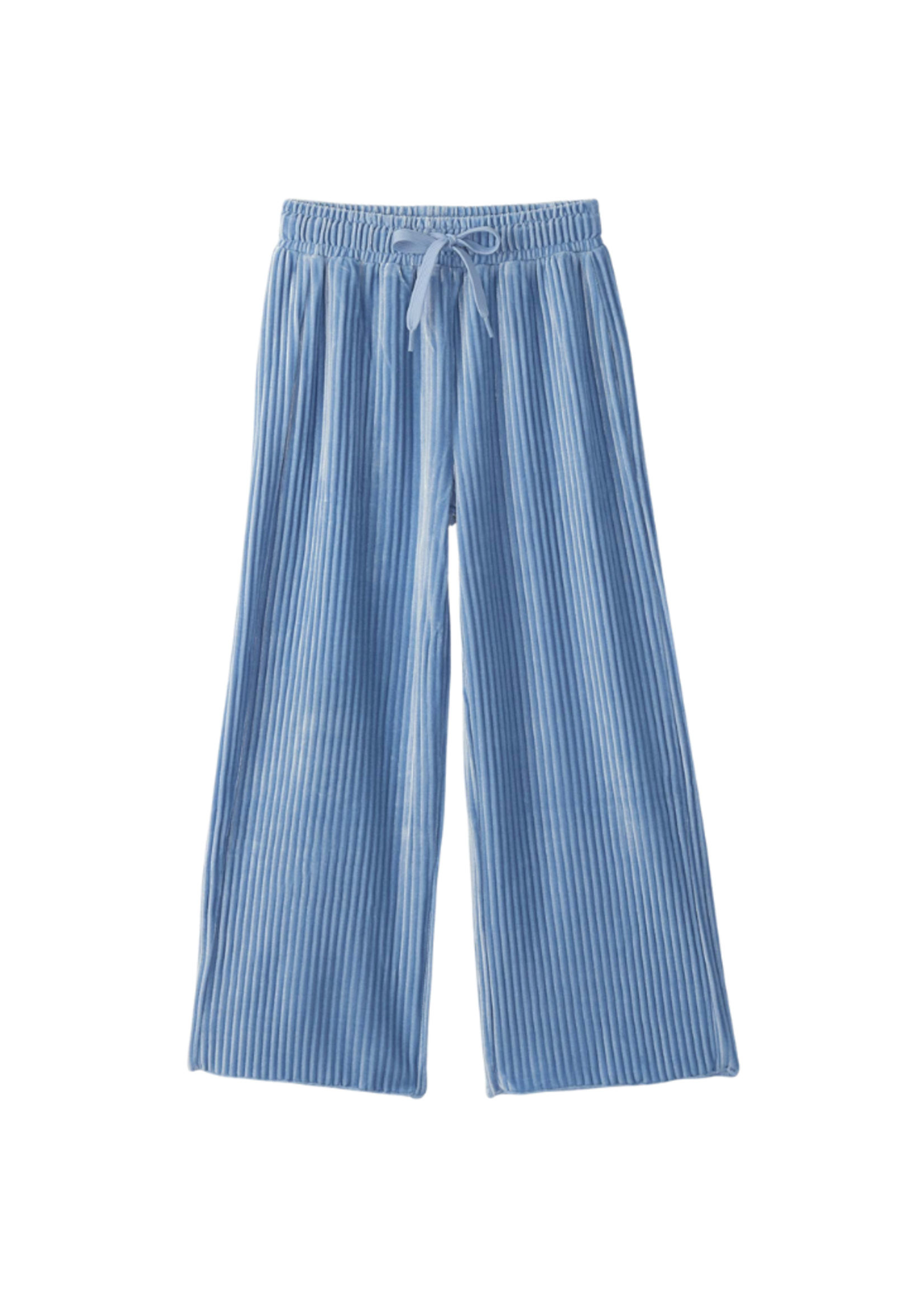 Hatley Cornflower Blue Pleated Velour Pant