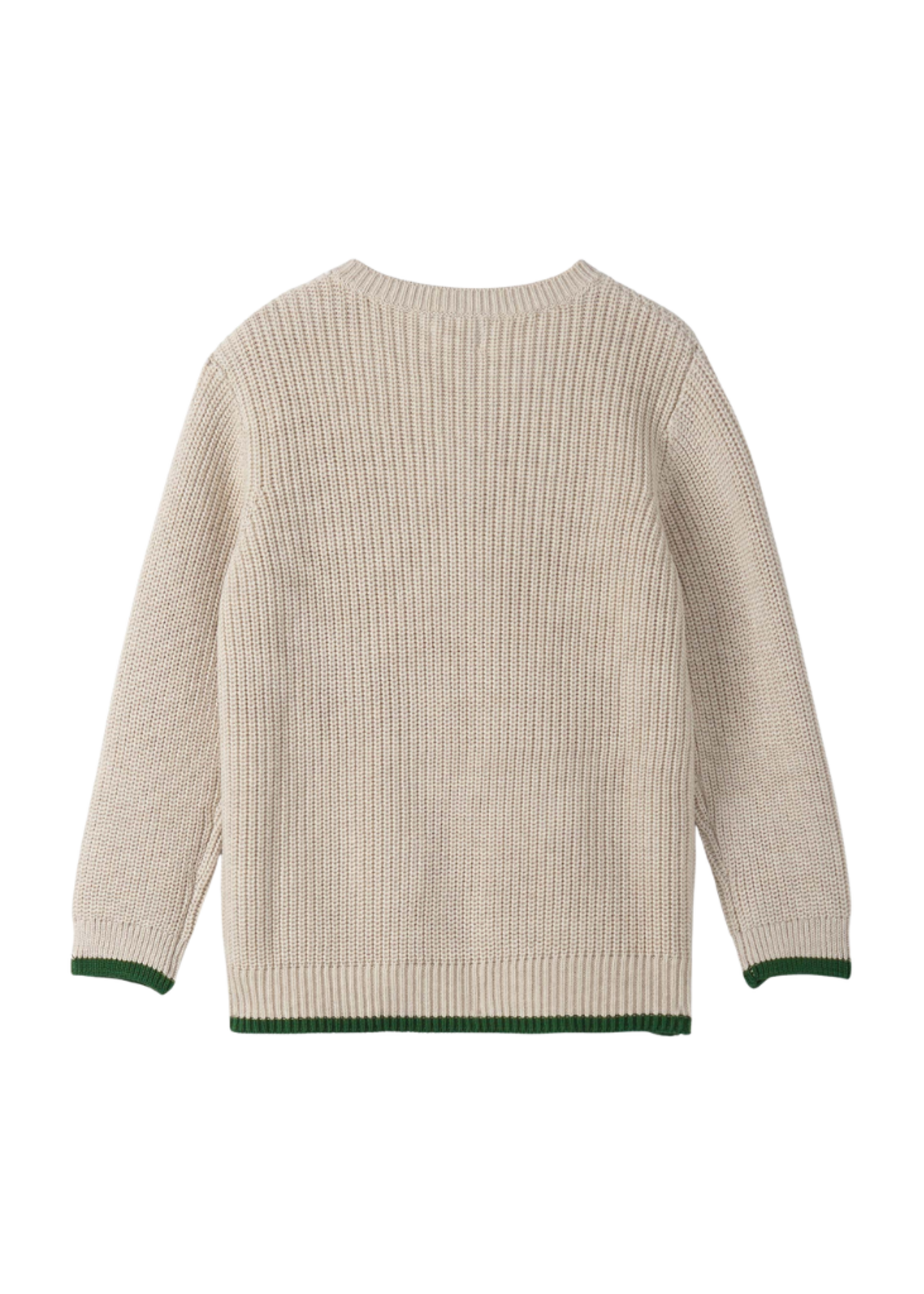 Hatley Oatmeal Melange Button Neck Sweater