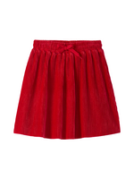 Hatley Red Pleated Velour Skirt